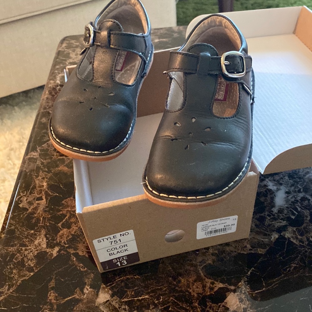 Girls black barely worn shoes size 13
